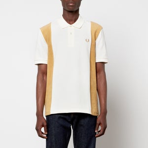 Fred Perry Men's Towelling Panel Polo Shirt - Ecru