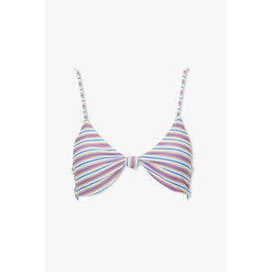 Striped Knotted Bikini Top