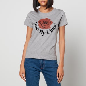 See By Chloé Printed Cotton-Jersey T-Shirt