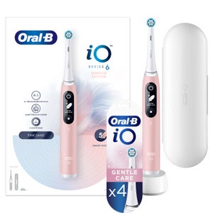 Oral-B IO6 Pink Sand Sensitive Edition Electric Toothbrush with Travel Case + 4 Refills