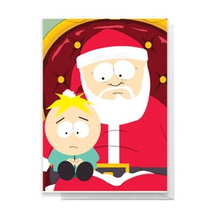 Butters & Santa Greetings Card