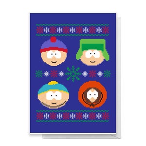 Tarjeta de felicitación de personajes navideños de South Park