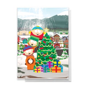 South Park Gang Christmas Tree Greetings Card