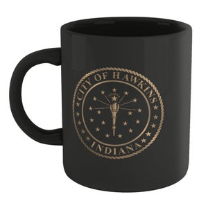 Stranger Things City Of Hawkins Mug - Black