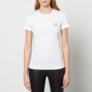 Guess Women's Ss Cn Mini Triangle T-Shirt - Pure White