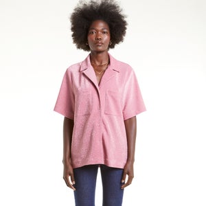 Never Fully Dressed Women's Pink Lurex Lulu Blouse - Pink