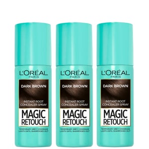 L’Oréal Paris Magic Retouch Dark Brown Root Concealer Spray Trio Bundle