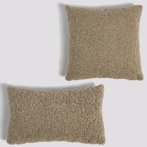ïn home Faux Sheep Skin Cushion Bundle - Light Brown (Worth £50.00)
