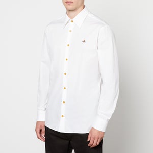 Vivienne Westwood Ghost Logo-Embroidered Cotton-Poplin Shirt