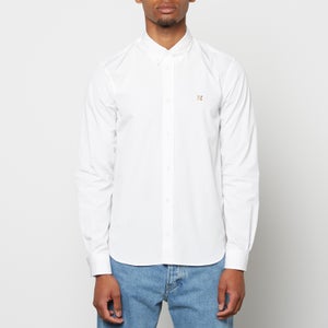 Maison Kitsuné Men's Fox Head Embroidery Classic Shirt - White
