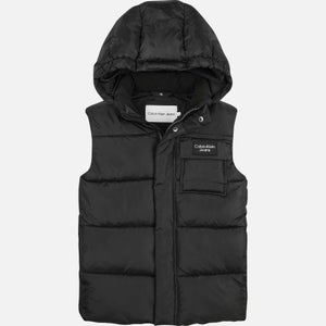 Calvin Klein Boys' Hooded Puffer Vest - Black