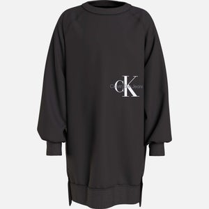 Calvin Klein Girls Monogram Off Placed Dress - Black