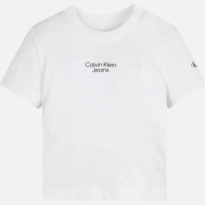 Calvin Klein Babies' Stack Logo Organic Cotton-Blend Jersey T-Shirt