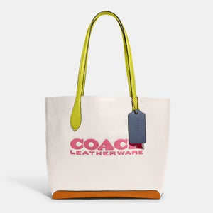 Coach Women's Colorblock Leather Kia Tote Bag - Chalk Multi