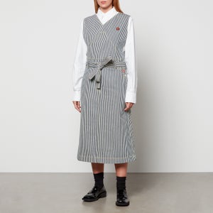KENZO Striped Denim Midi Dress