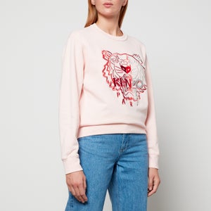 Kenzo Tiger Embroidered Fleece-Back Cotton-Blend Jersey