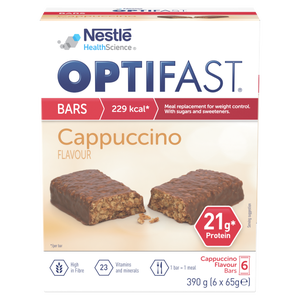 OPTIFAST Meal Bar - Cappuccino - 1 Month Supply - 6 Boxes (36 Bars)
