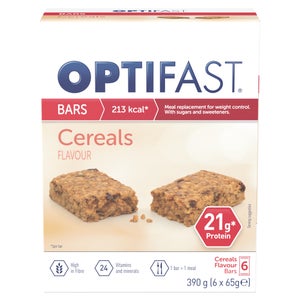 OPTIFAST Meal Bar - Cereal - 1 Month Supply - 6 Boxes (36 Bars)