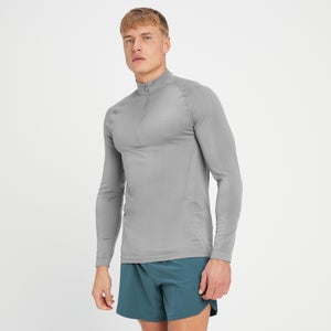 MP vīriešu bezvīļu sporta krekls ar ¼ rāvējslēdzēju “Tempo” — Pelēks