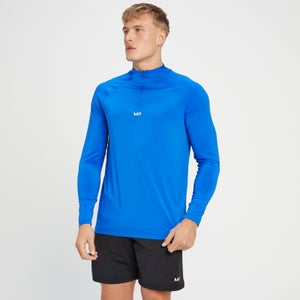 MP vīriešu sporta krekls ar ¼ rāvējslēdzēju “Tempo” — Spilgti gaiši zils