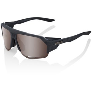 100% Norvik Sunglasses with Hiper Crimson Silver Mirror Lens - Soft Tact Black