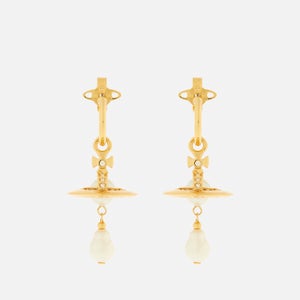 Vivienne Westwood Aleksa Gold-Tone Rosewater Pearl and Cubic Ziroconia Earrings