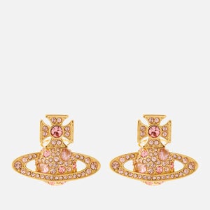 Vivienne Westwood Francette Bas Relief Gold-Tone and Crystal Earrings