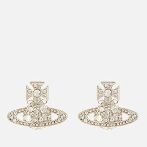 Vivienne Westwood Francette Bas Relief Platinum-Tone and Crystal Earrings