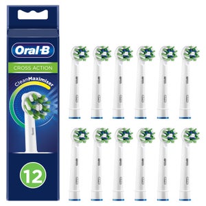 Oral-B Cross Action Opzetborstels Wit, 12 Stucks