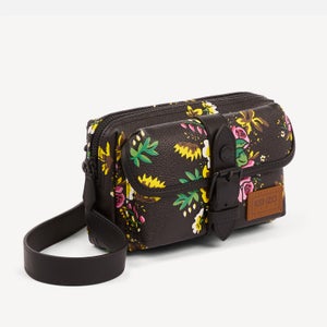 KENZO Floral Print Faux Leather Crossbody Bag