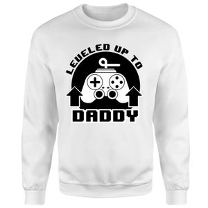 Leveled Up To Daddy Sweatshirt - White