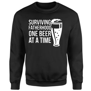 Surviving Fatherhood One Pint At A Time Sweatshirt - Black
