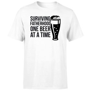Surviving Fatherhood One Beer At A Time Men's T-Shirt - White