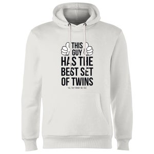 This Guy Has The Best Twins Hoodie - White