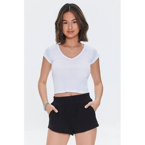 French Terry High-Rise Shorts