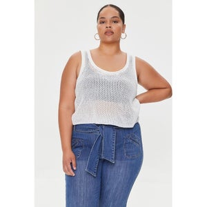 Plus Size Netted Tank Top