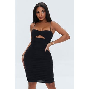 Ruched Cutout Bodycon Dress