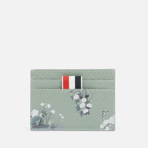 Thom Browne Women's Single Card Holder In Floral Print - Med Green
