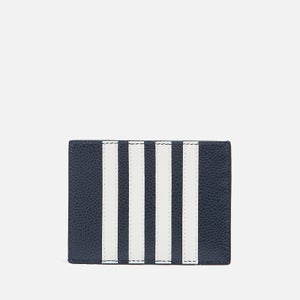 Thom Browne Men's 4-Bar Single Card Holder - Navy