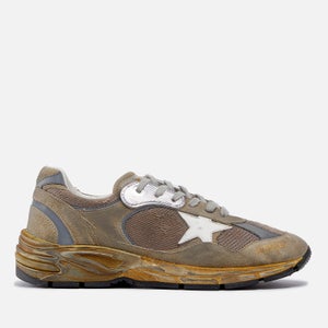 Golden Goose Dad-Star Distressed Leather, Mesh and Suede Trainers