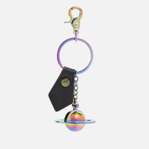 Vivienne Westwood Saffiano Leather and Iridescent Orb Keyring
