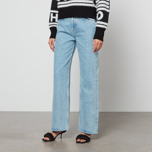 HUGO 937 Wide-Leg Raw Hem Denim Jeans