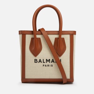 Balmain Women's B-Army Canvas & Logo Shopper 24 Bag - Naturel/Marron