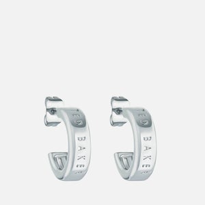 Ted Baker Helanna Nano Logo Silver-Tone Hoop Earrings
