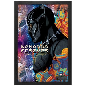 Marvel Black Panther Side Profile Framed Gel Coat Print