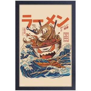 Illustrata The Great Ramen Off Kanagawa Framed Art Print