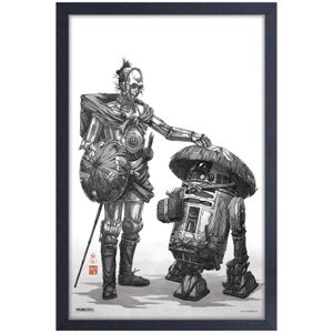 Star Wars: Visions C-3PO and R2-D2 Framed Art Print