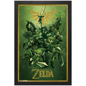 The Legend of Zelda Links Framed Art Print
