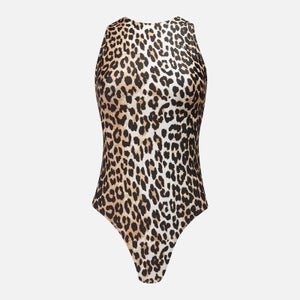 Ganni Women's Leopard Swimsuit - Leopard