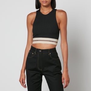 Helmut Lang Cropped Ribbed-Knit Tank Top